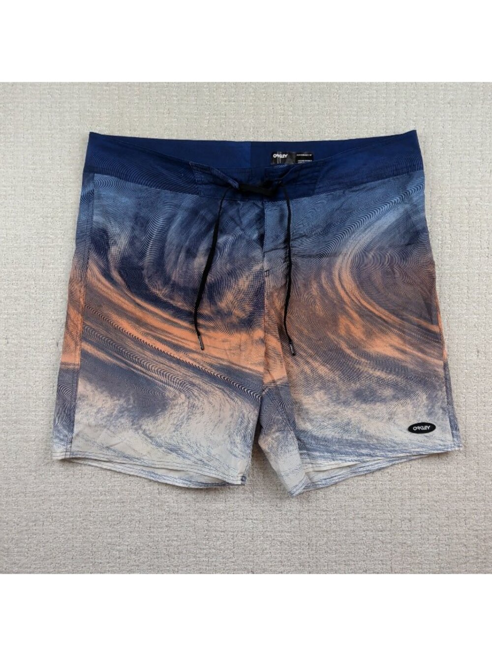 Y2K Oakley Performance Fit Board Shorts Cyber Glitchy Grunge AOP men’s Size 36